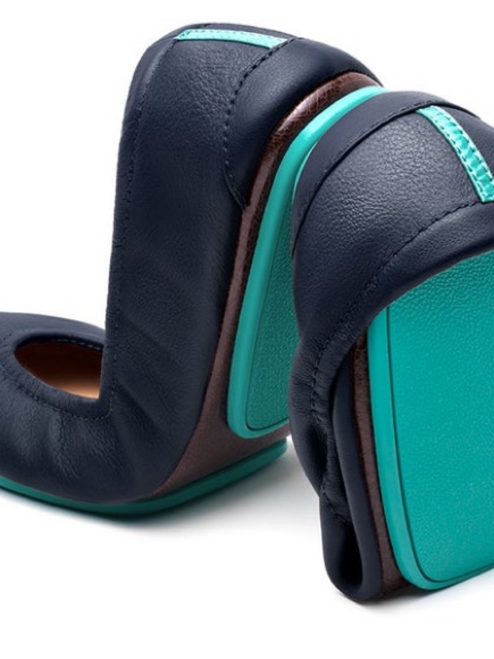 Tieks California Navy Flat